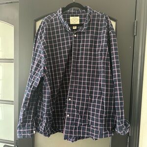 Men’s big and tall long sleeve button down shirt size 4XL